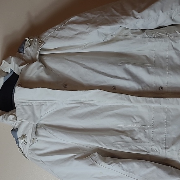 The north face cream arctic parka M very good condition except stains - Picture 2 of 13